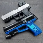 USP Continuous Firing Shell Ejecting Pistol With Laser Sight Soft Bullet Toy Gun Empty Hanging Weapon Boys Gift