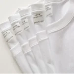 2 pi??ces 100% coton solide t-shirts hommes et femmes ?? manches courtes blanc t-shirts d??contract?? respirant ample col rond T-shirt Couple hauts - Image 3